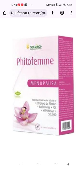 Doação suplemento Menopausa Phitofemme