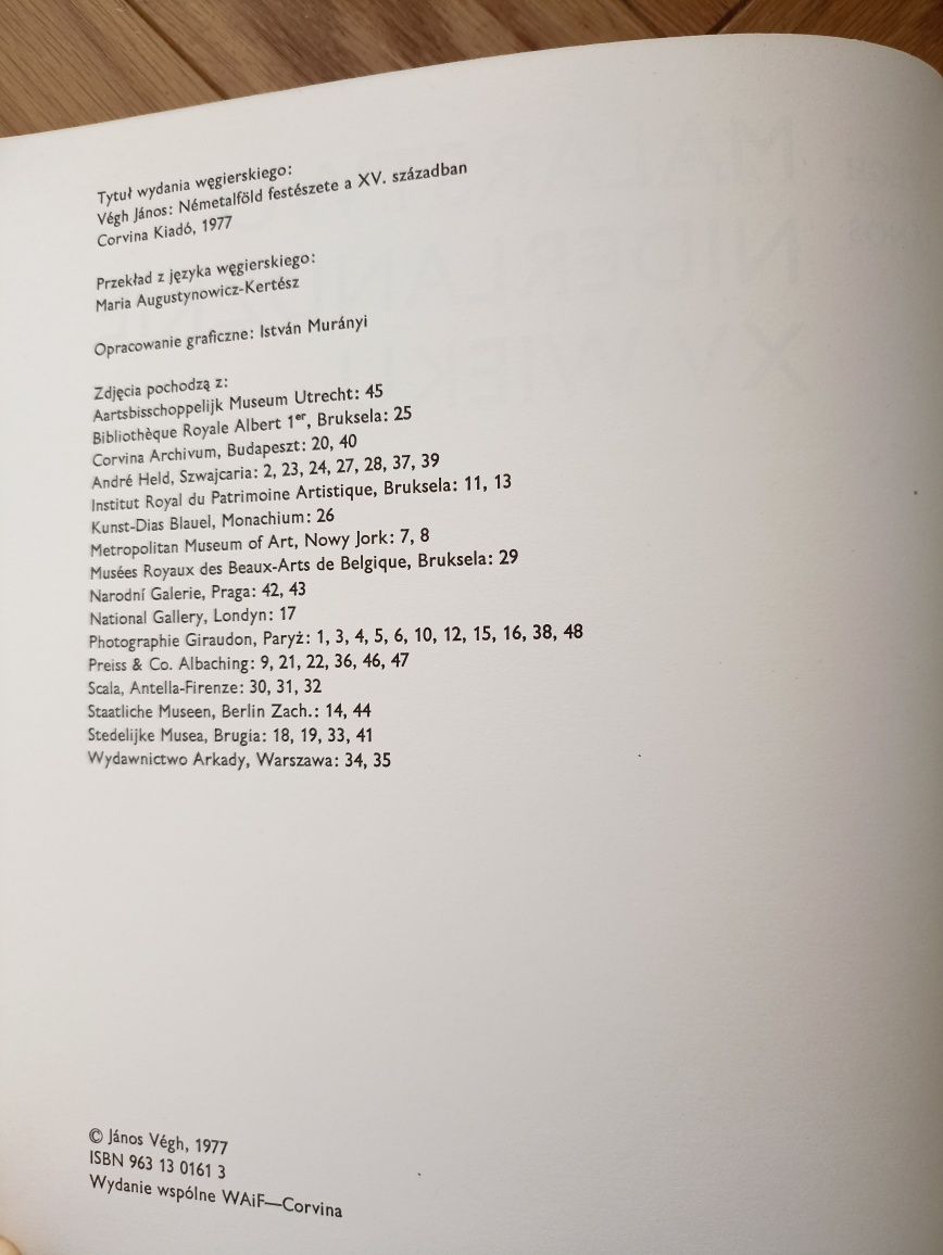 Malarstwo niderlandzkie XV w. Janos Vegh