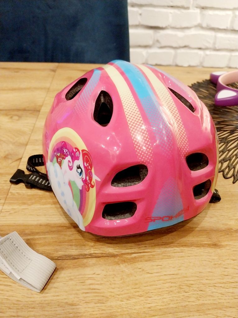 Zestaw ochraniaczy kask Spokey rolki rower hulajno dziecięcy jak nowy