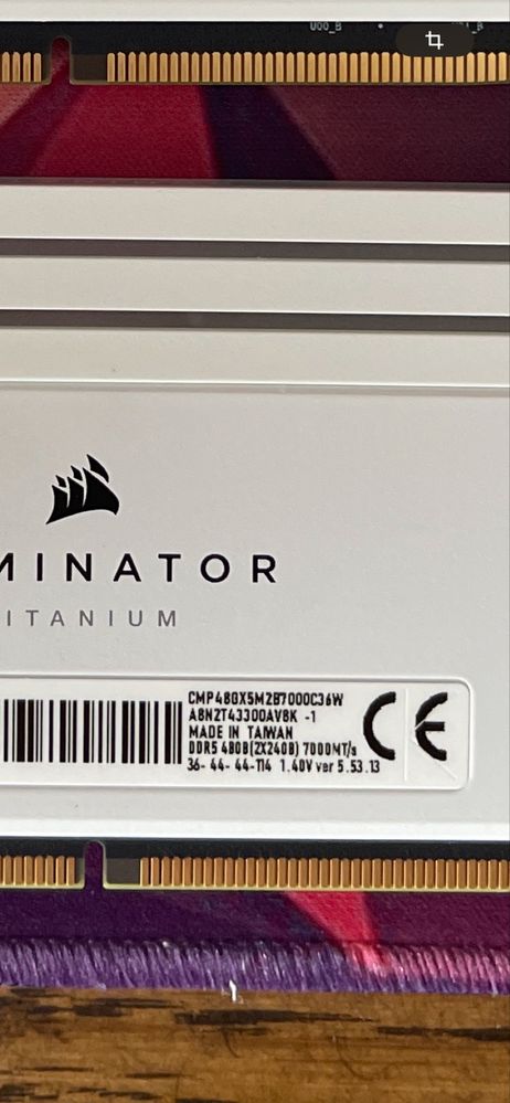 Corsair 48GB (2x24GB) DDR5 7000 MHz Dominator Titanium RGB XMP