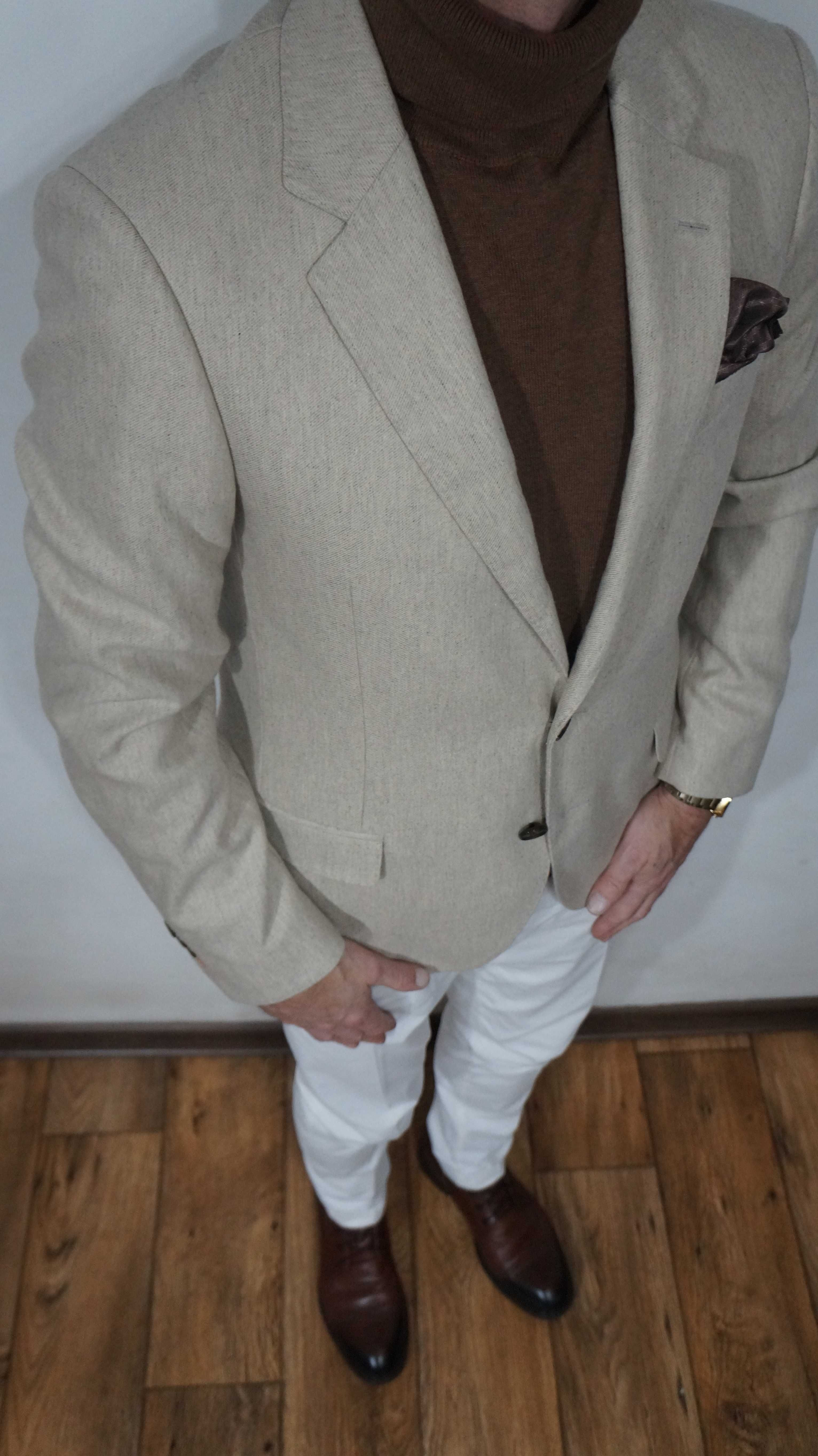 Marynarka Scotch & Soda Rozmiar M Kolor Kremowy Fit