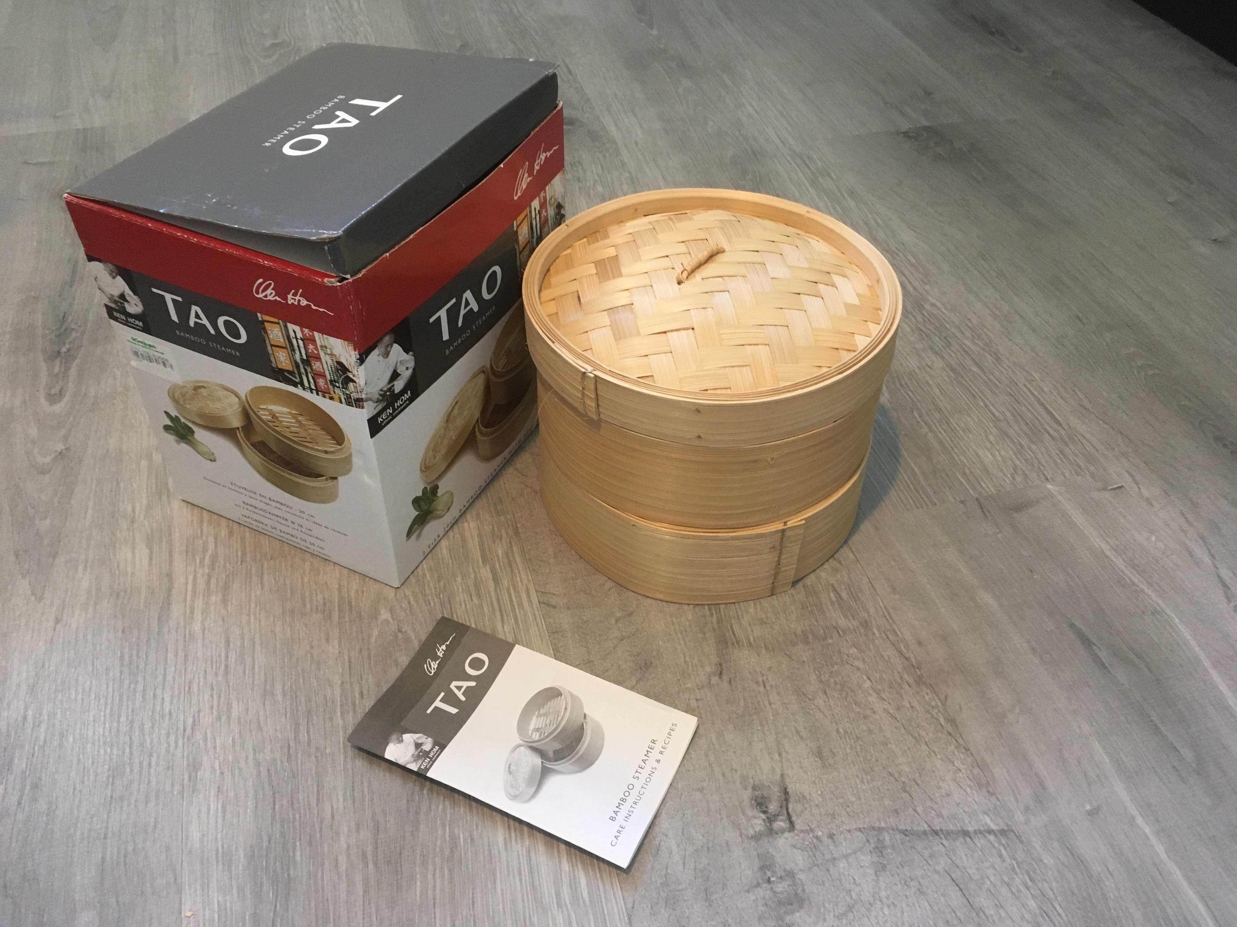 Panela vapor Bamboo TAO 2 andares 20cm 100% NOVA