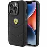 Etui Ferrari Quilted Metal Logo na iPhone 15 Pro - czarne