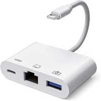 Adapter Lightning na Ethernet — adapter 3 w 1