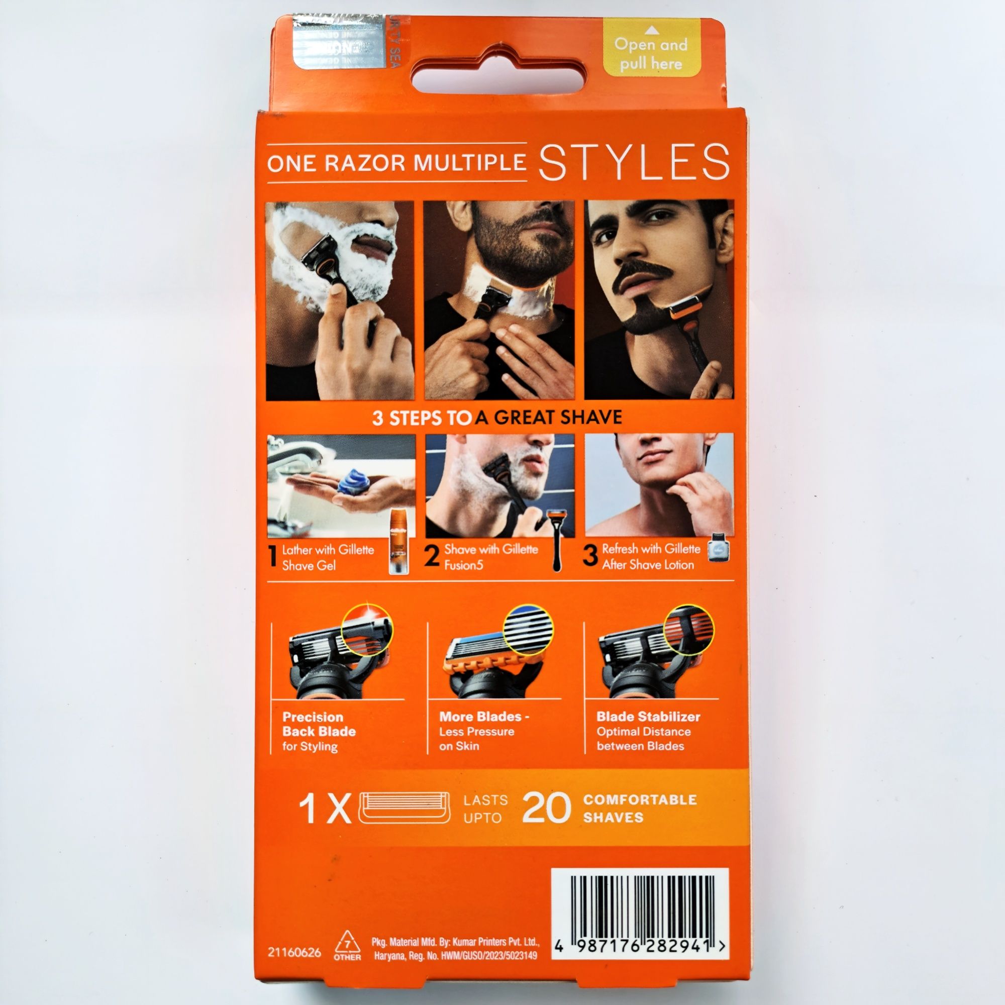 Станок (бритва) Gillette Fusion5 Power з 1 касетою (виробництво Індія)