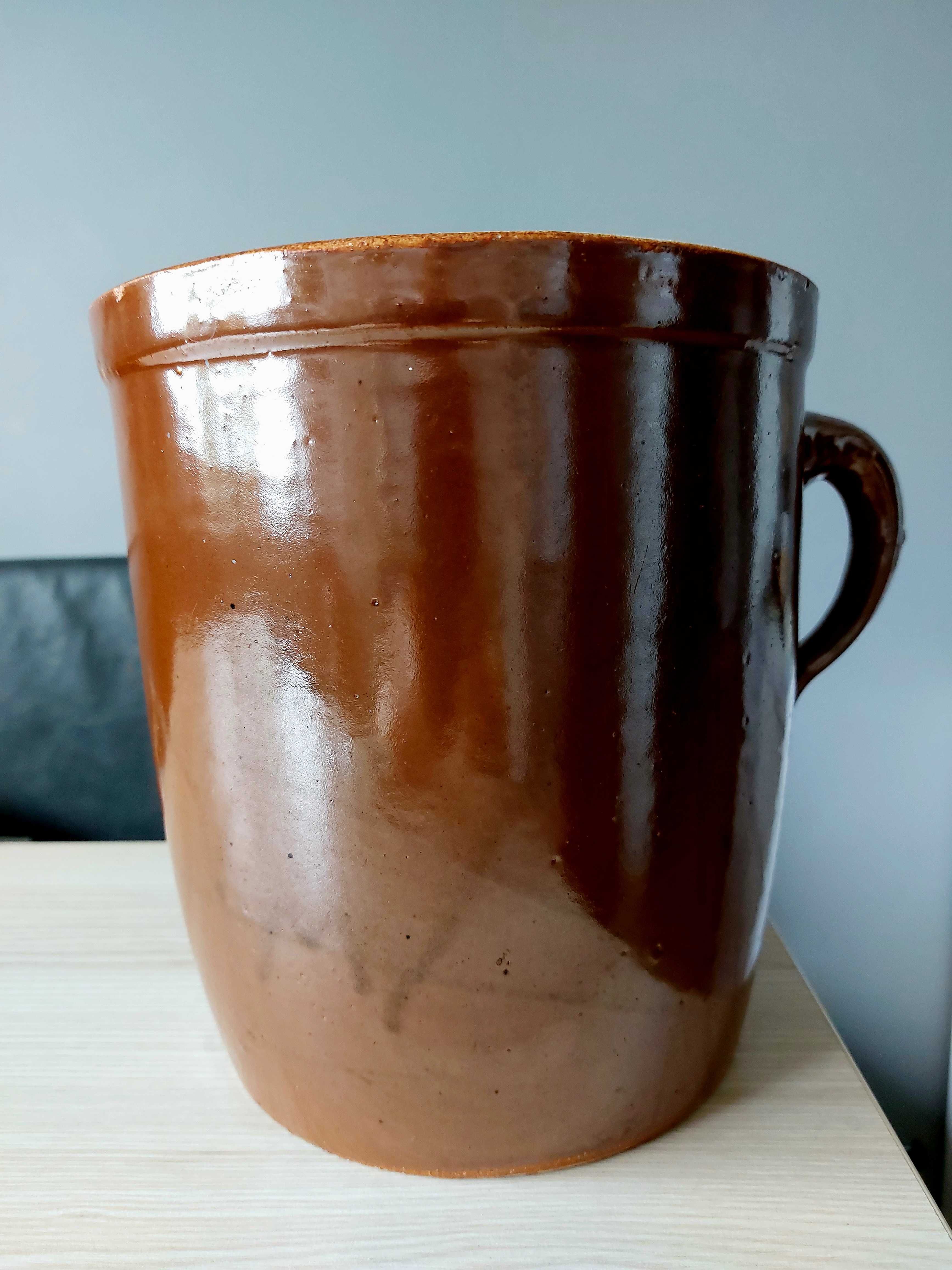 Garnek gliniany, wys. 23cm, objetosc 22cm, dostepne 2szt.