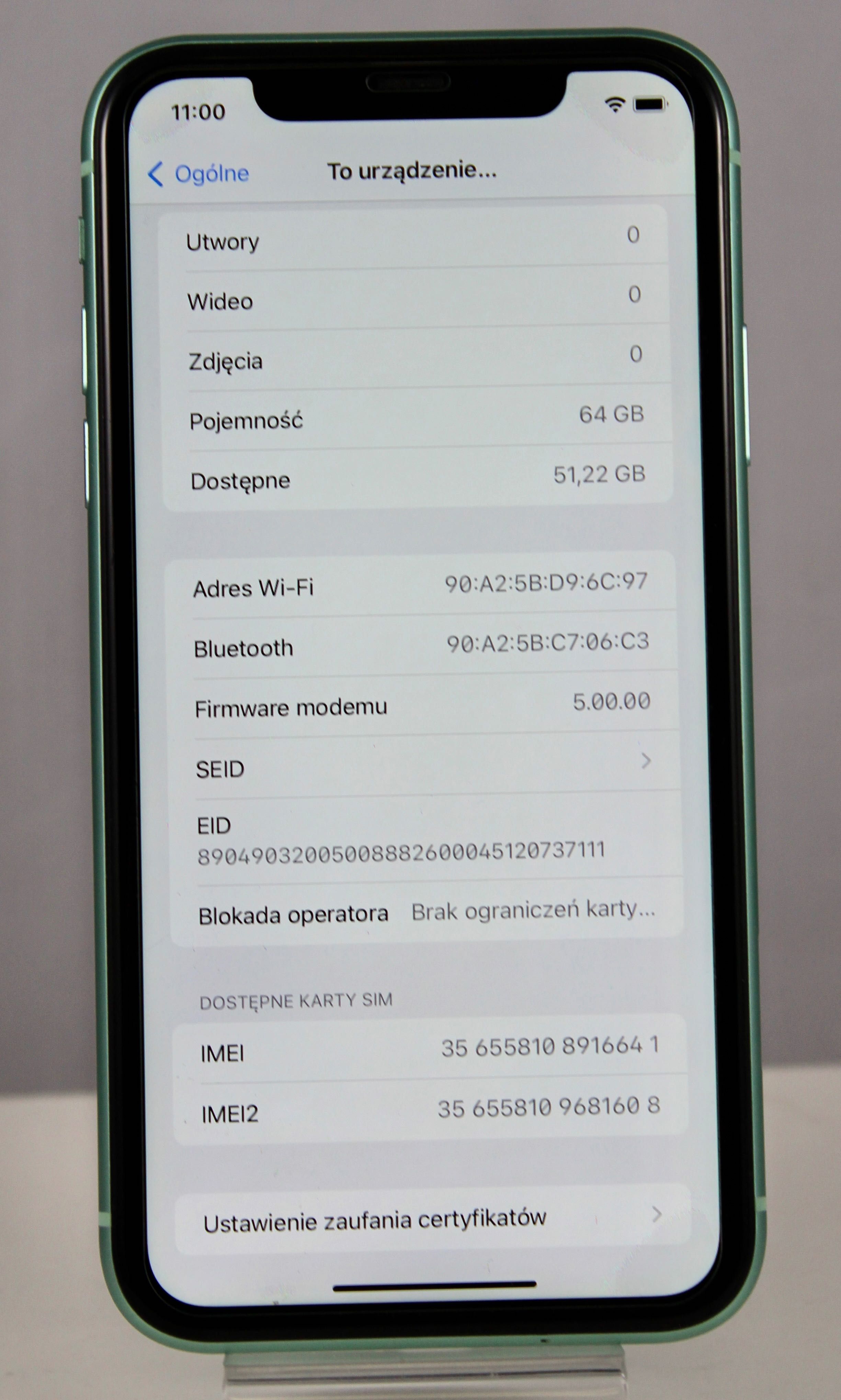 iGadżet | Apple iPhone 11 64GB Zielony Dual SIM eSIM