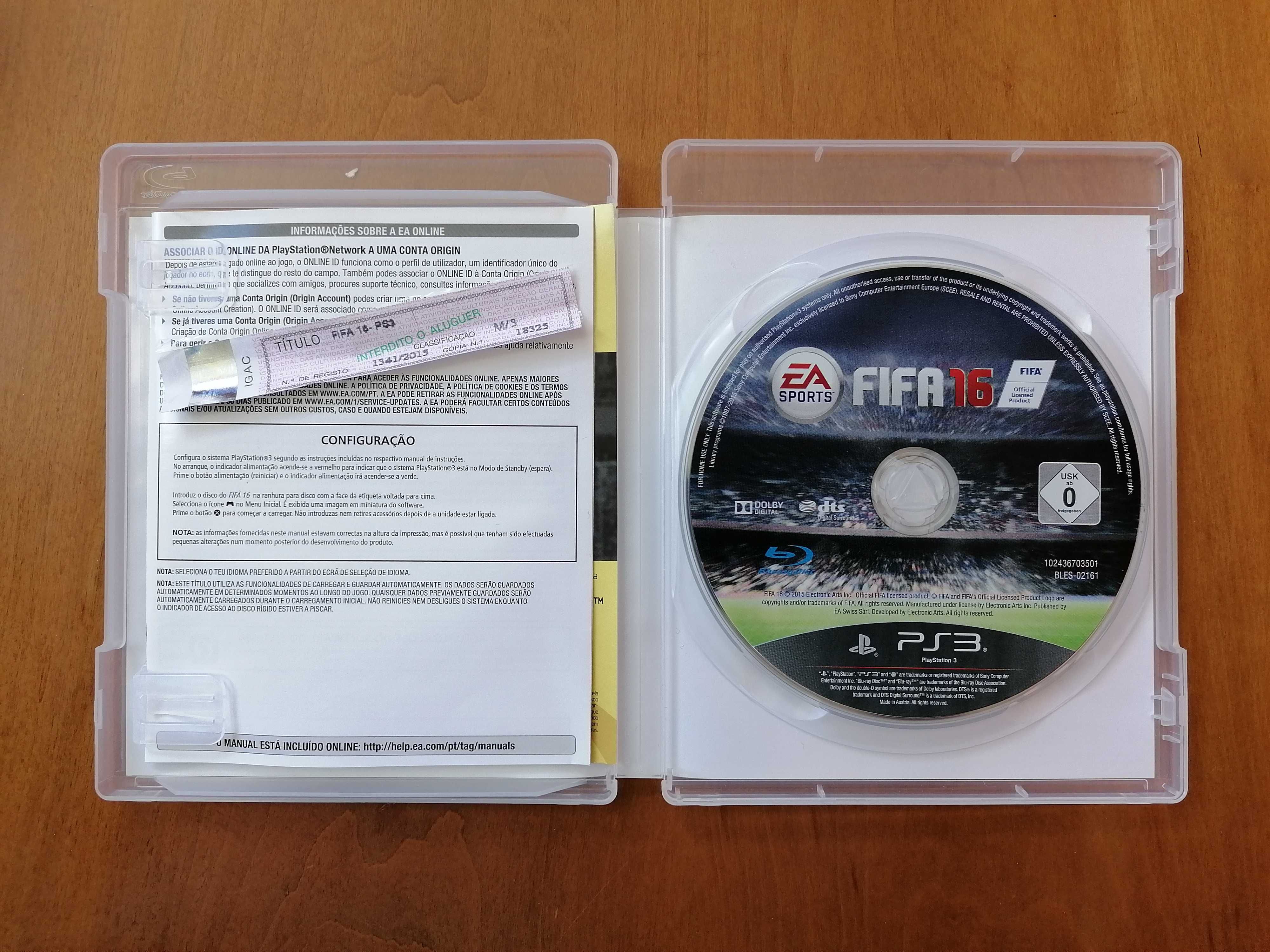 Jogo para PS3 - FIFA16