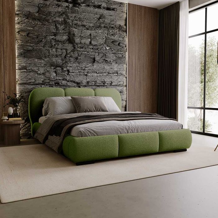 Łóżko tapicerowane RUBEN DARMOWA DOSTAWA z pojemnikiem na pościel