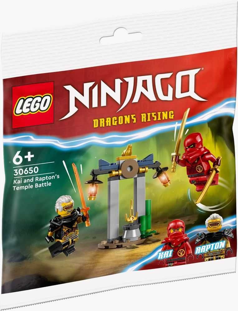 LEGO Ninjago Bitwa Kaia i Raptona w świątyni 30650 .