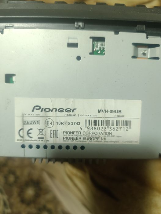 pioneer mvh 09ub