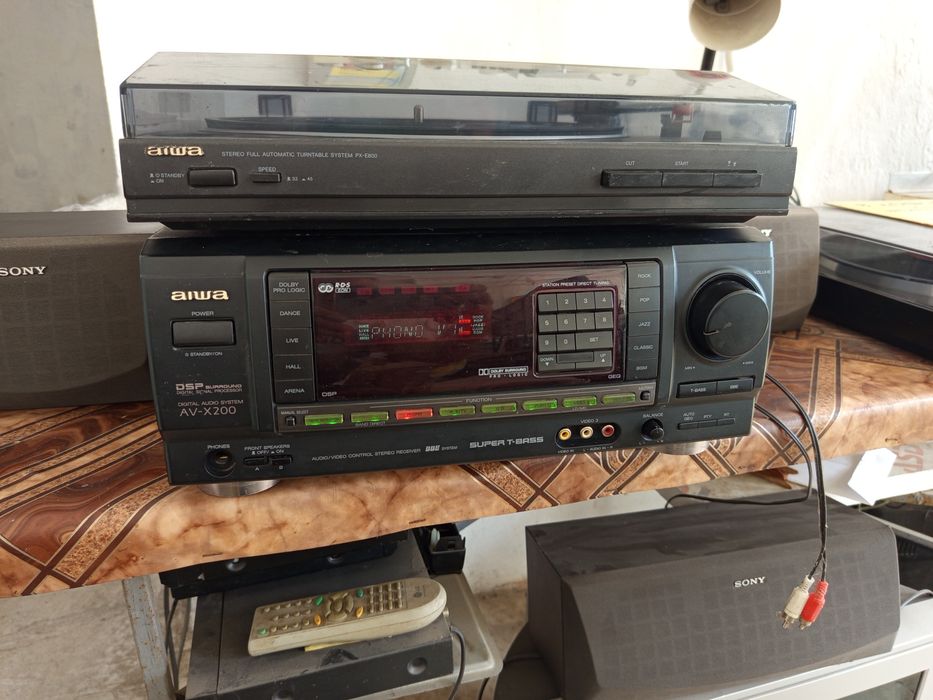 Ресивер с винилом aiwa