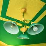 Lampa sufitowa zielono żółta