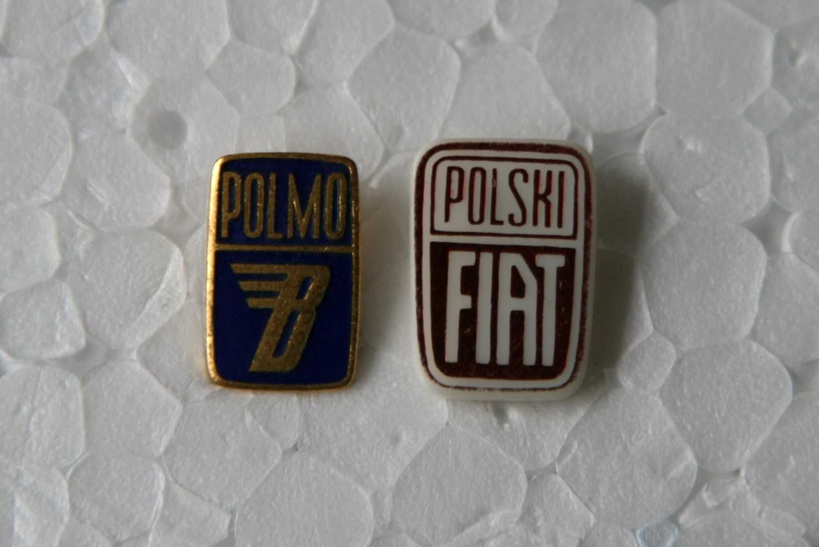 Polski Fiat i Polmo Behamot przypinka odznaka pin z PRL - 2 szt.