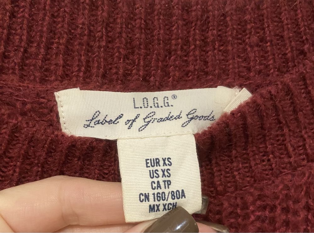 Sweter bordowy xs/s