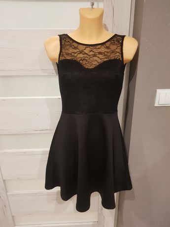 Sukienka mała czarna 36-38 H&M