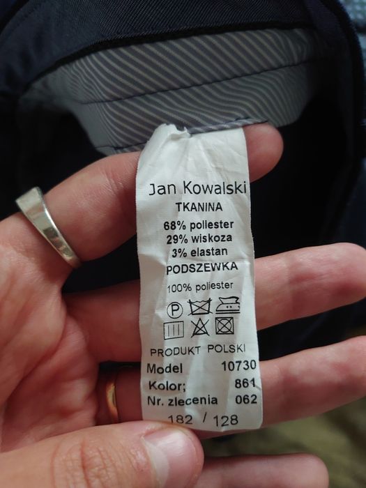 Garnitur granatowy - Jan Kowalski Tkanina - dla bardzo wysokich