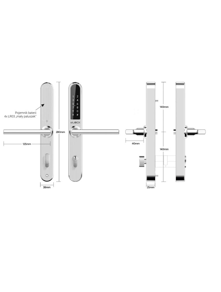 Klamka Smart lock Segal eLock BT601