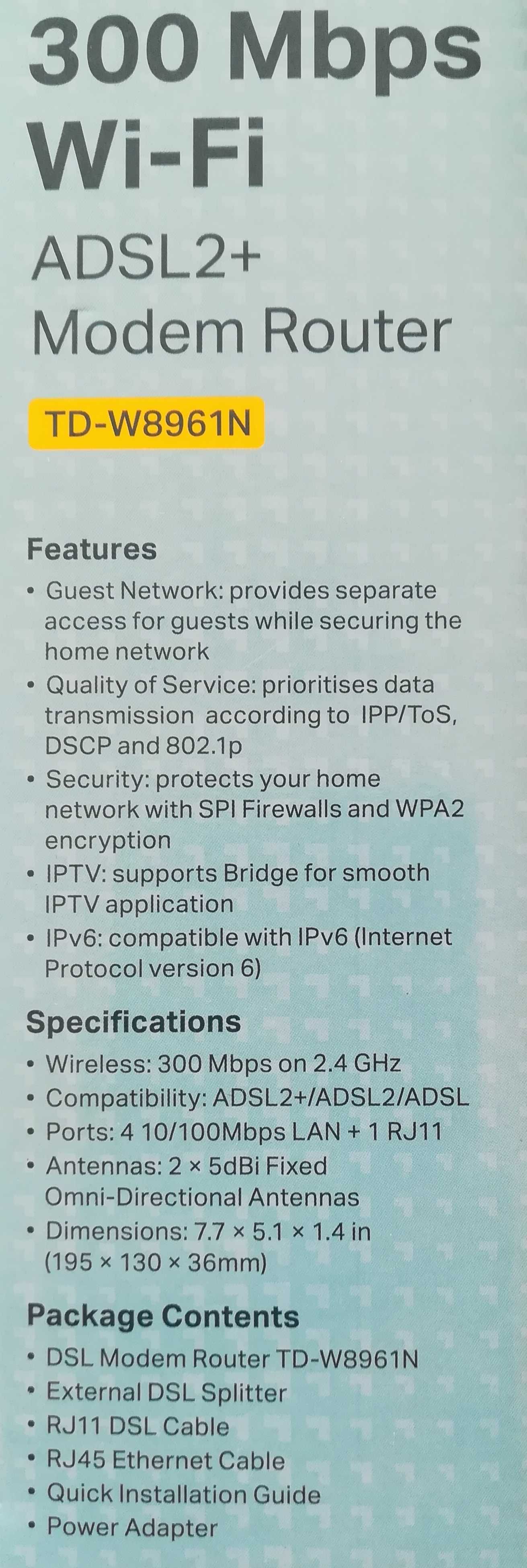 Modem Router TD-W8961N