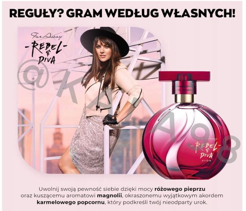 AVON Far Away Rebel & Diva 50ml woda perfumowana - Ewa Farna - UNIKAT