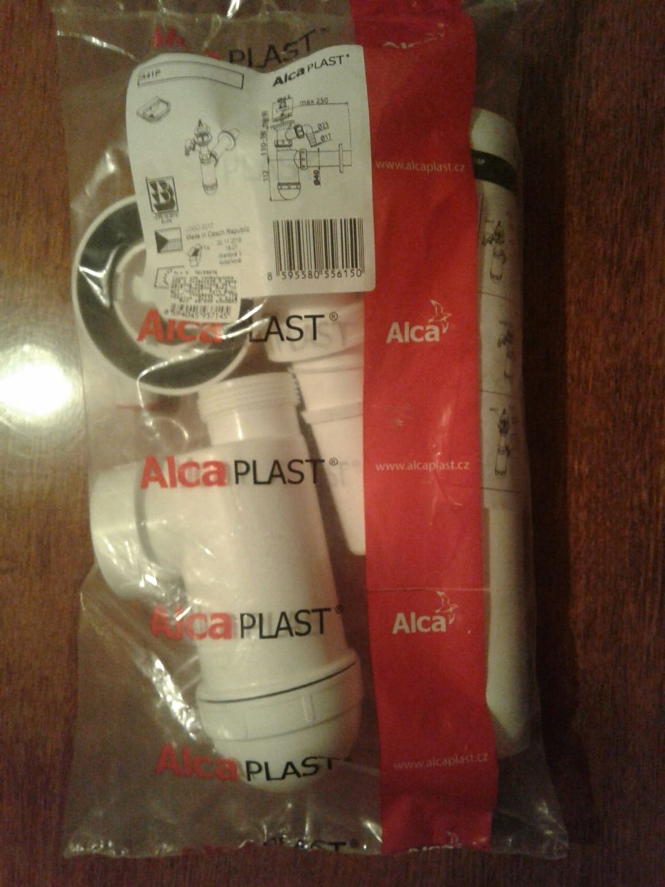 сифон для умывальника alca plast с подводкой и нержавеющей решеткой