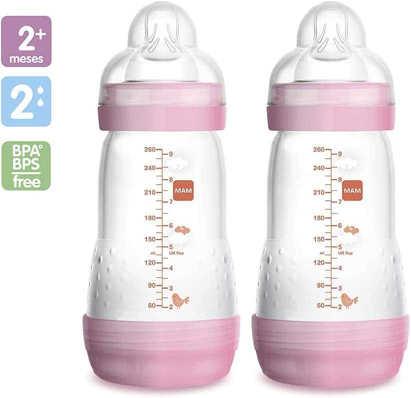 Conjunto de 2 Biberões Anticólicas de 260 ml (Novos)