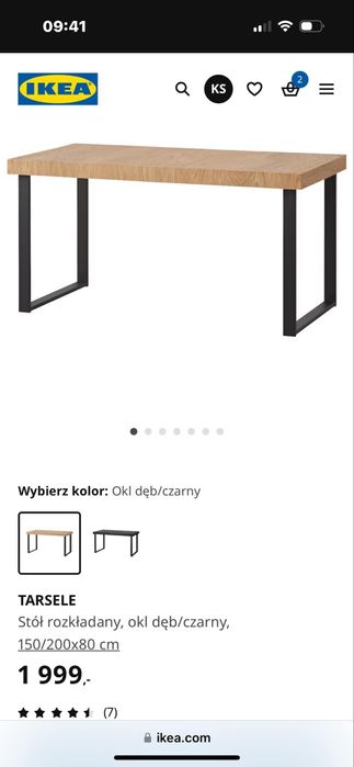 Ikea stół Tarsele