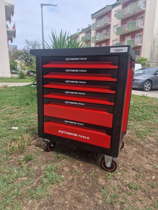 Carrinho de ferramenta de 6 gavetas 4 completas novo