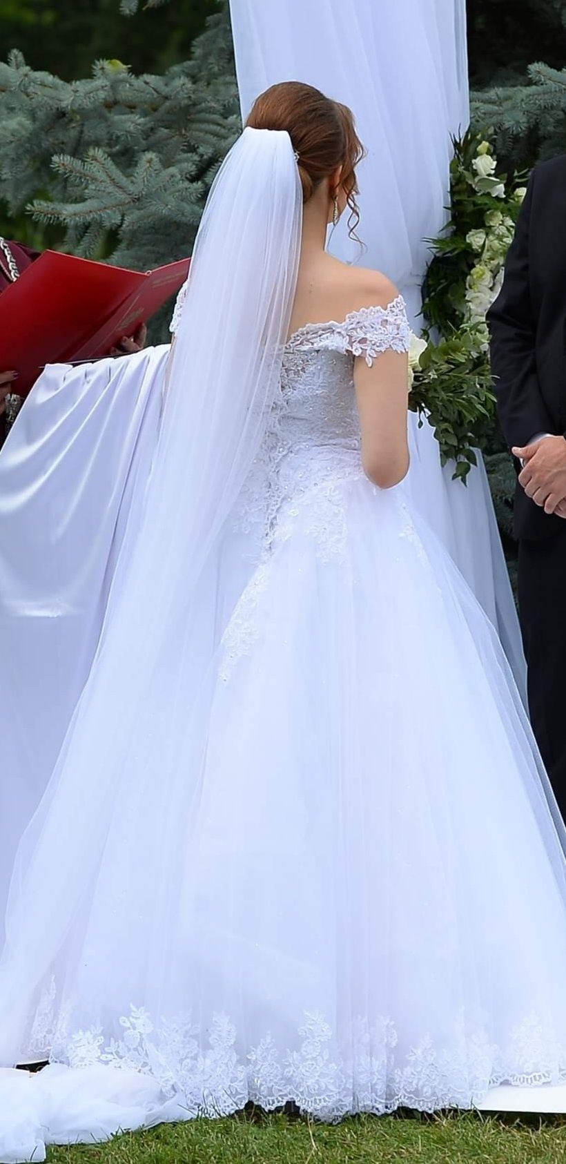 Suknia ślubna księżniczka hiszpanka + 3 metrowy welon