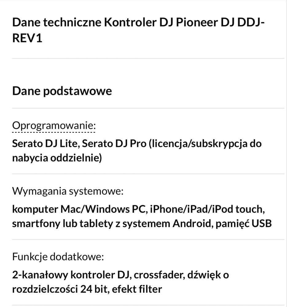 Kontroler DJ Pioneer DJ DDJ-REV1 Nowy- Gwarancja