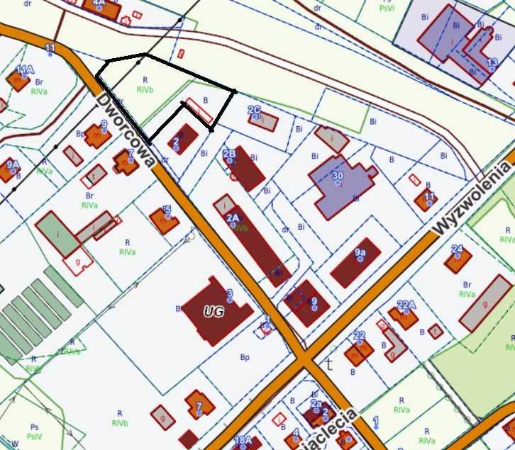 Działka budowlana centrum Liniewa pow 2397m2 69 zl/m2