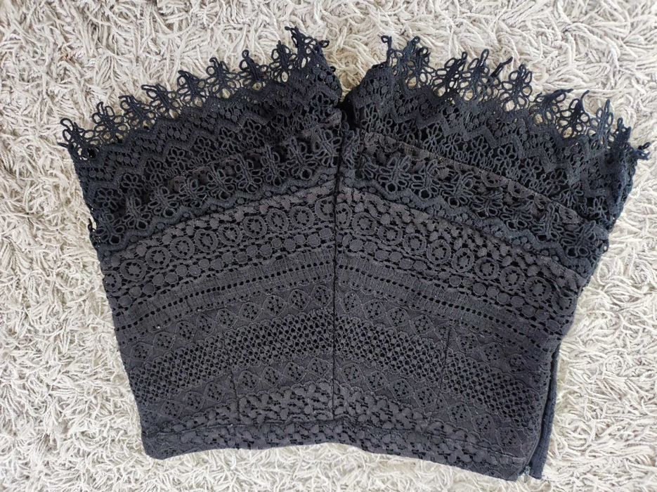 Czarne koronkowe szorty/spodenki H&M