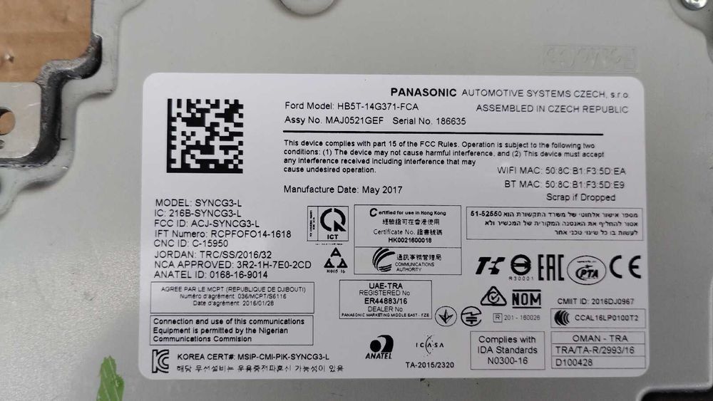 Moduł Sterownik GPS Nawigacji Ford Kuga Mk2 HJ5T-14G370-KFB
