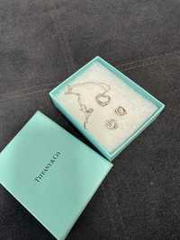 Tiffany сережки і кулон оригінал срібло комплект