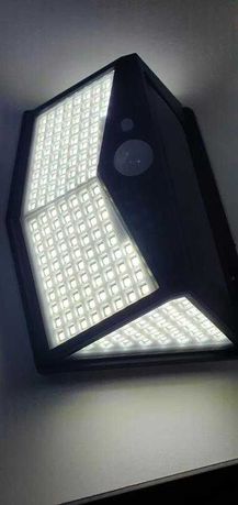 Lampa 212 led solarna ogrodowa wodoszczelna czujnik zmierzchu i ruchu