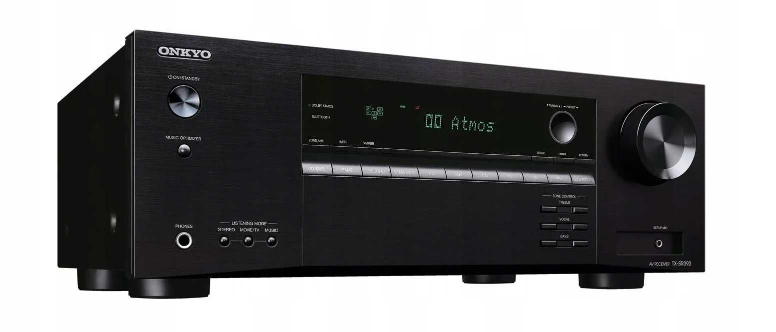 Onkyo TX-SR393DAB amplituner AV HiFi 155W 5.2 z Dolby Atmos DTS:X