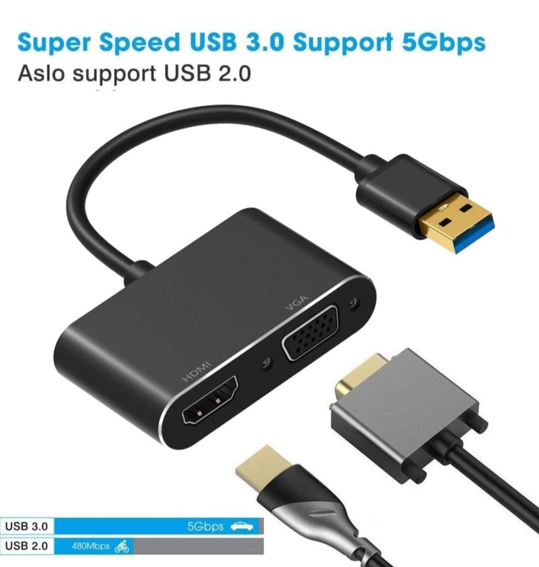 Adapter USB 3.0 na HDMI VGA