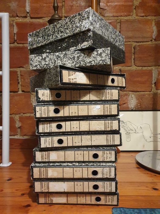 pastas de arquivo vintage