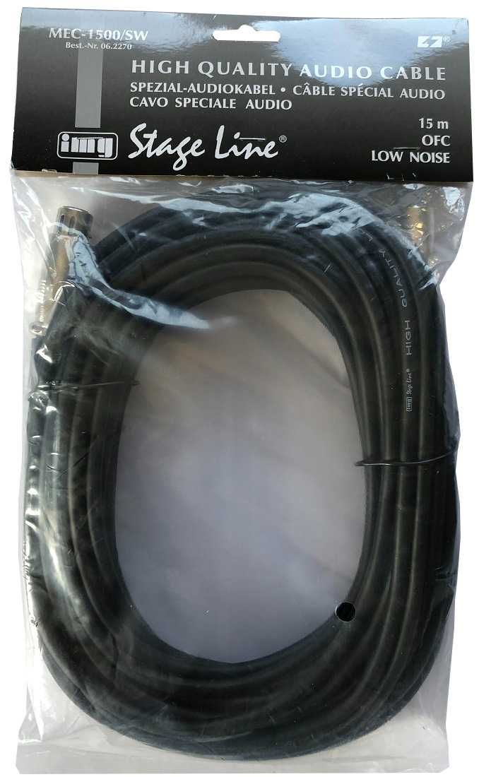 Kabel XLR MEC-1500SW Estradowy Audio Mikrofon 15m * Video-Play