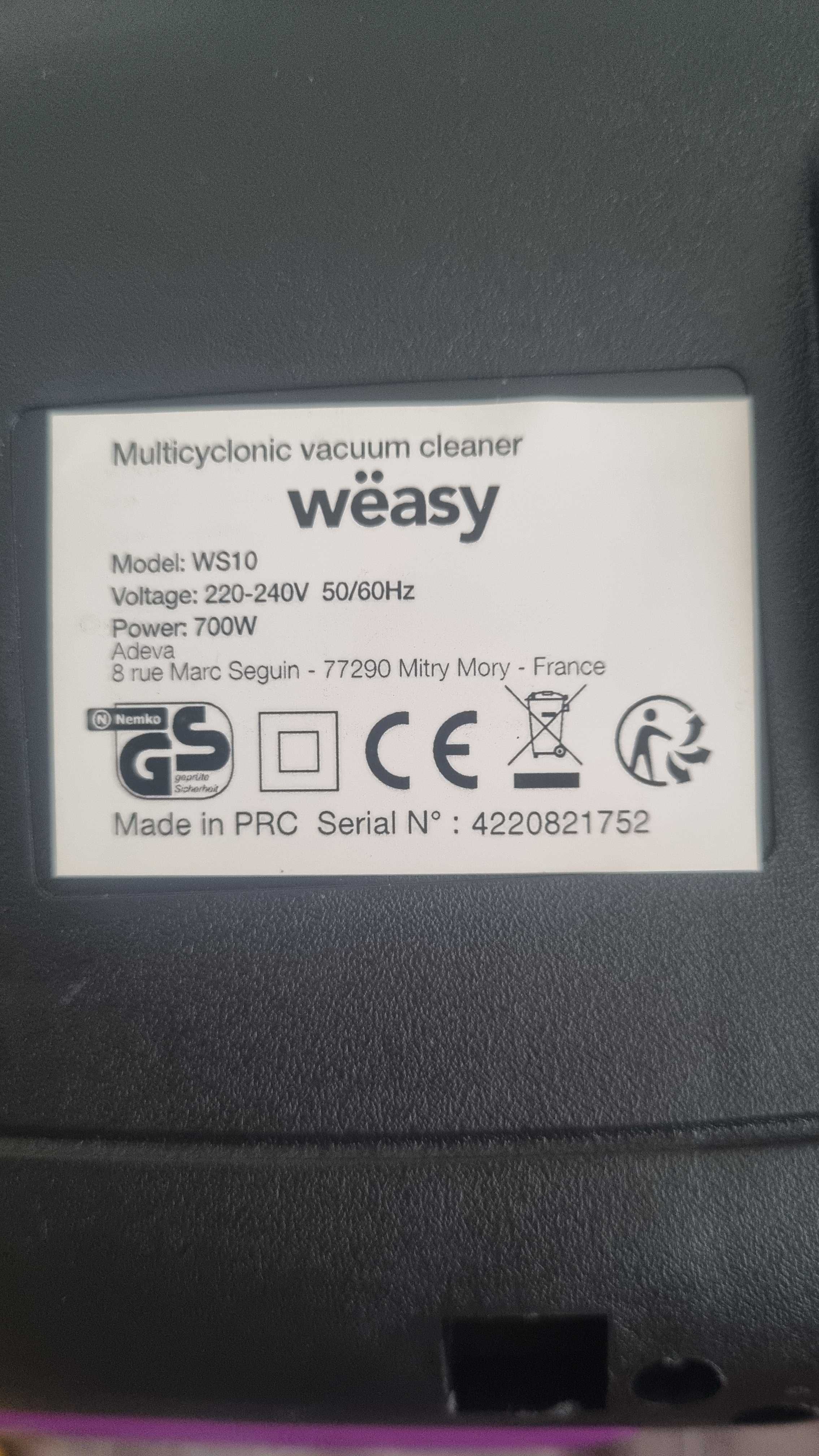 Пилосмок, пылесос, пилосос вакуумний мультициклон Weasy