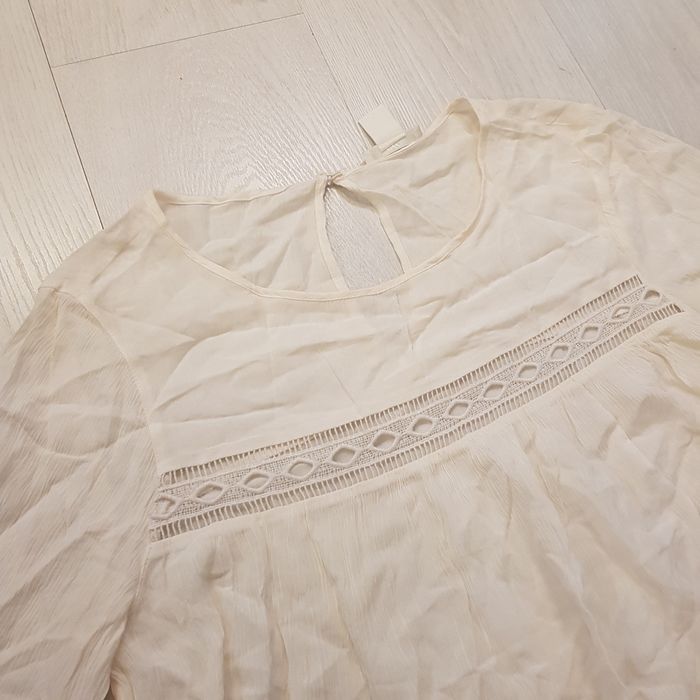 Bluzka hippie boho H&M beżowa nowa