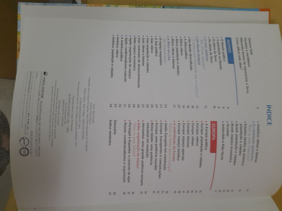 Atlas escolar, mundo e europa