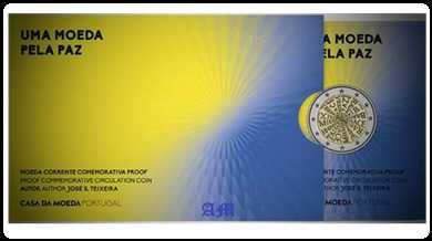 PORTUGAL - 2€ Uma Moeda pela Paz PROOF