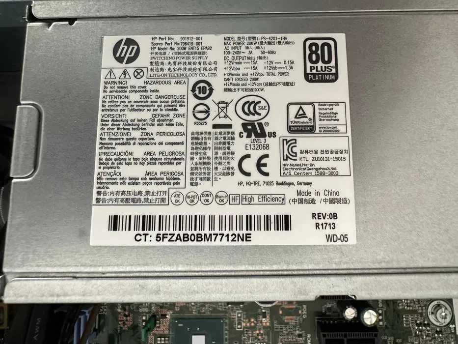 Системний блок HP 600 G2 i5 6500 RAM 16Gb SSD 240Gb Win 10