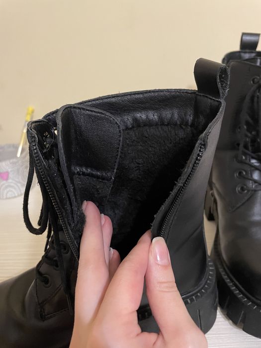 Черевики зимові жіночі берці, шкіра