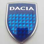 Емблема Dacia Logan120*95мм передня з 2004 р.,напис рено ,трафик.