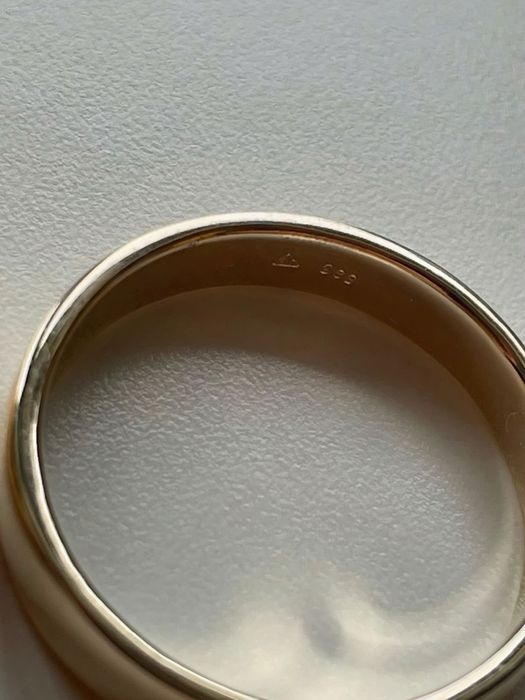 Złote obrączki 585 różowe złoto