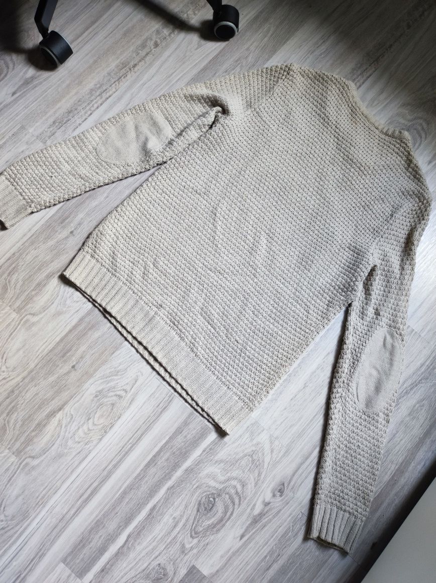 Beżowy kremowy sweterek sweter unisex M/L F&F