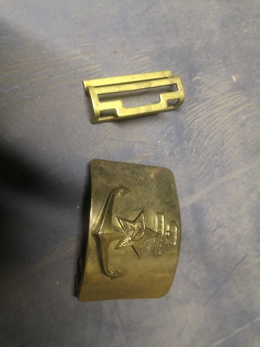 Пряжка и зацеп на ремень мор флот СССР якорь и серп и молот