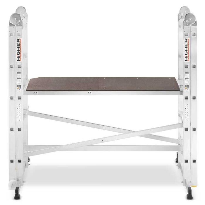 Rusztowanie aluminiowe drabinowe przegubowe jezdne HIGHER DR 2x5 4m